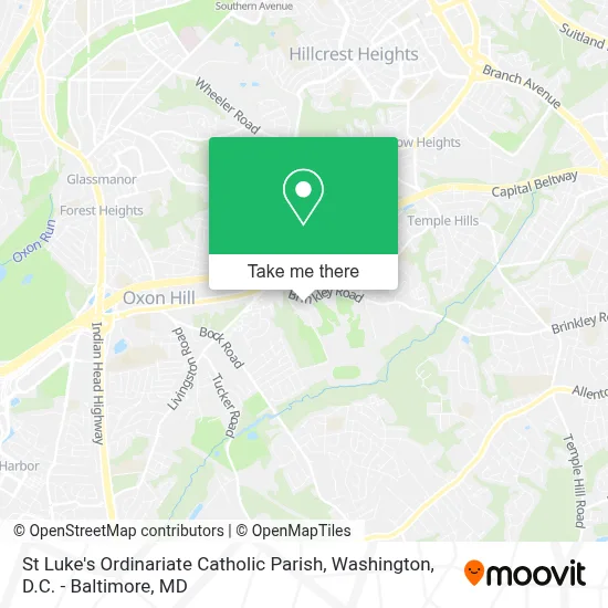 St Luke's Ordinariate Catholic Parish map