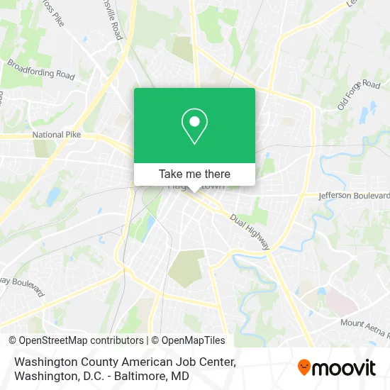 Washington County American Job Center map