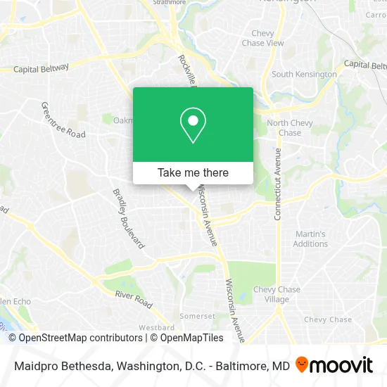 Maidpro Bethesda map