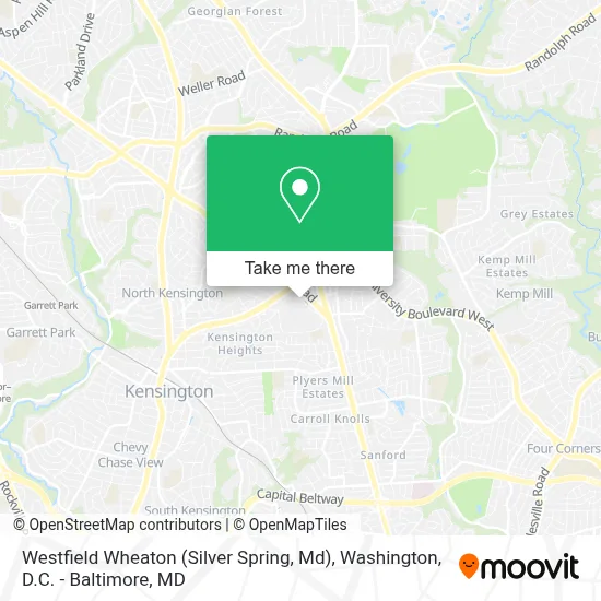 Westfield Wheaton (Silver Spring, Md) map