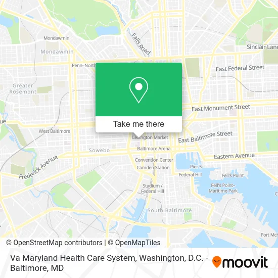 Va Maryland Health Care System map