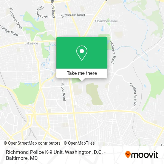 Richmond Police K-9 Unit map