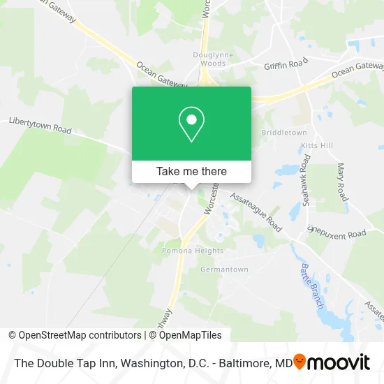 The Double Tap Inn map