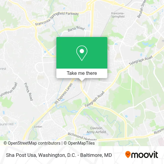 Sha Post Usa map