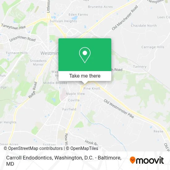 Carroll Endodontics map