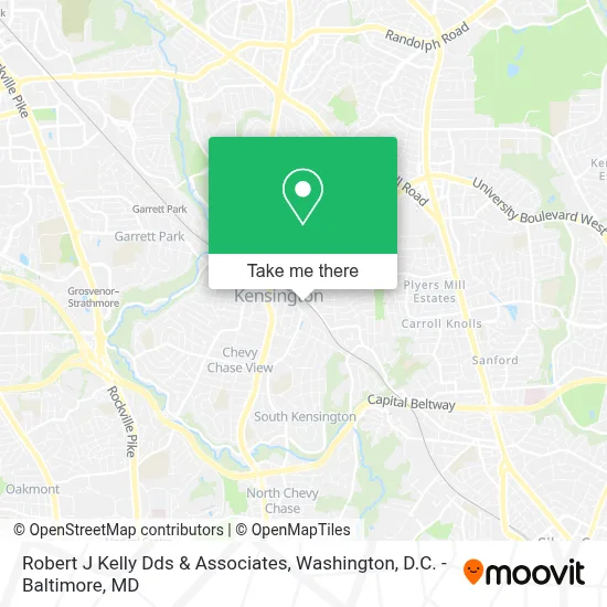 Robert J Kelly Dds & Associates map