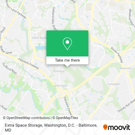 Extra Space Storage map