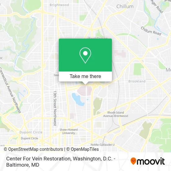 Center For Vein Restoration map