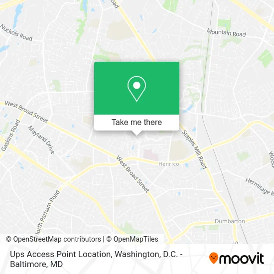 Ups Access Point Location map