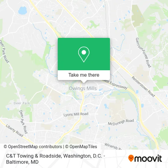 C&T Towing & Roadside map
