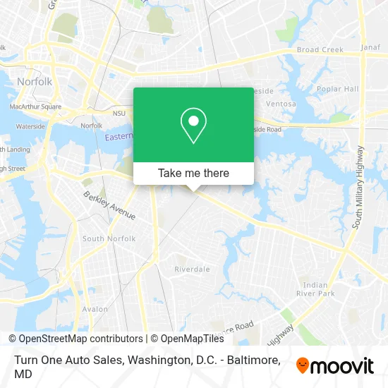 Turn One Auto Sales map