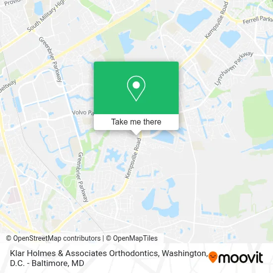 Klar Holmes & Associates Orthodontics map