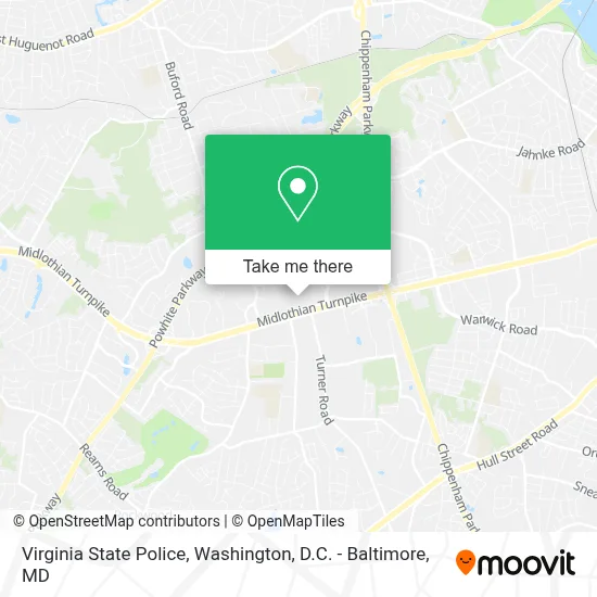 Virginia State Police map