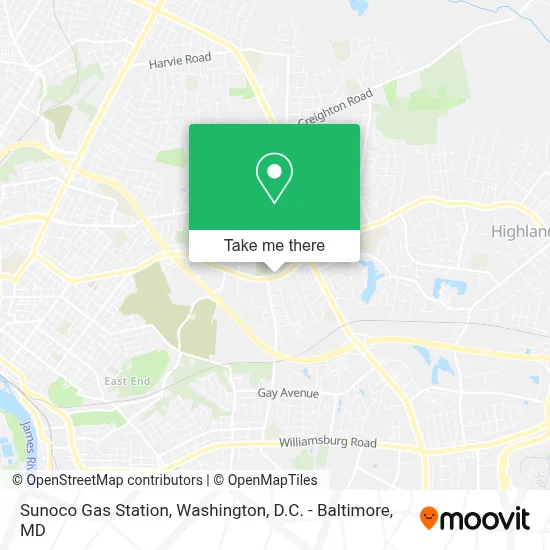 Sunoco Gas Station map