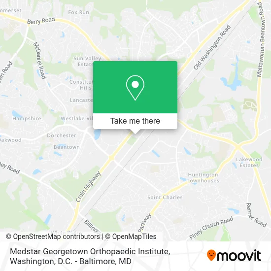 Medstar Georgetown Orthopaedic Institute map