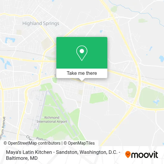 Maya's Latin Kitchen - Sandston map