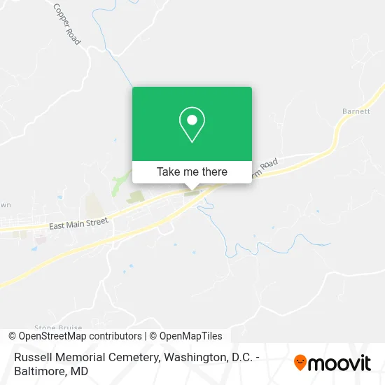 Russell Memorial Cemetery map