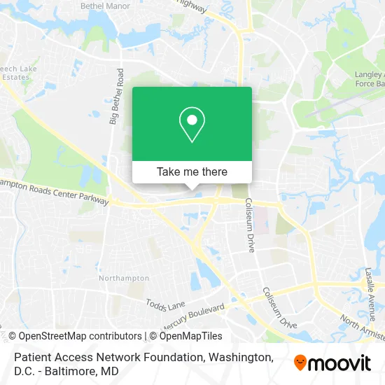Patient Access Network Foundation map