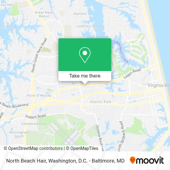 North Beach Hair map