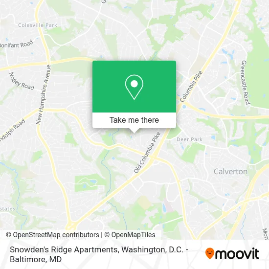 Snowden's Ridge Apartments map