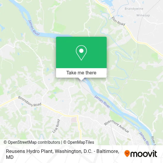 Reusens Hydro Plant map