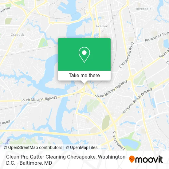 Clean Pro Gutter Cleaning Chesapeake map