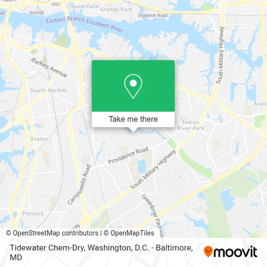 Tidewater Chem-Dry map
