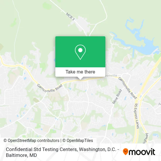 Confidential Std Testing Centers map