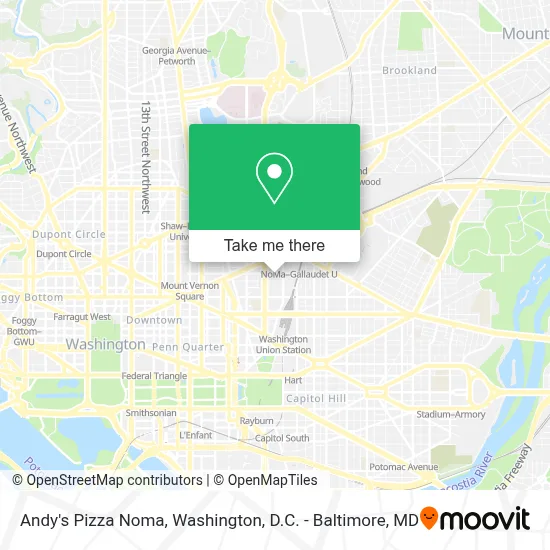Andy's Pizza Noma map