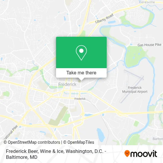 Frederick Beer, Wine & Ice map