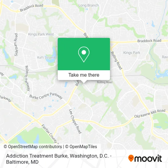 Addiction Treatment Burke map