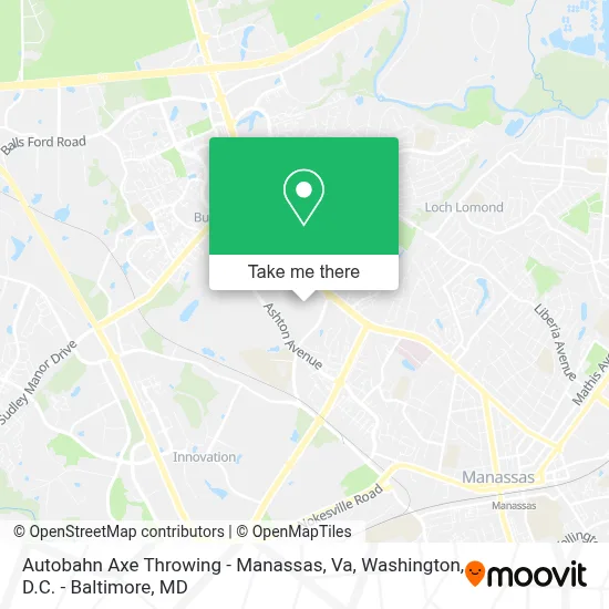 Autobahn Axe Throwing - Manassas, Va map