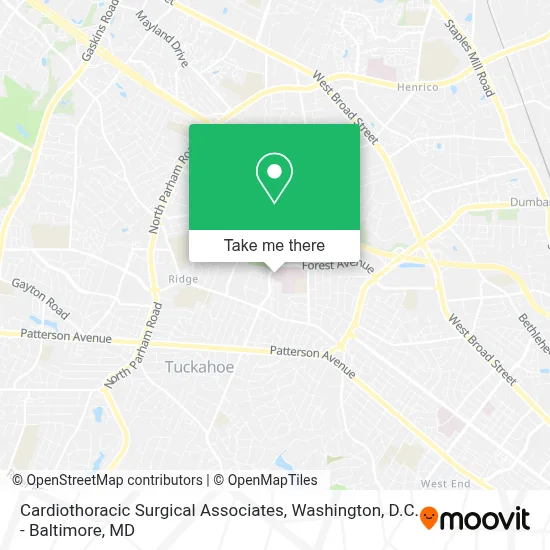 Cardiothoracic Surgical Associates map