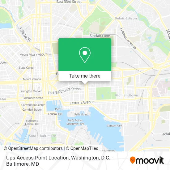 Ups Access Point Location map