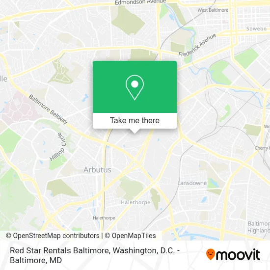 Red Star Rentals Baltimore map