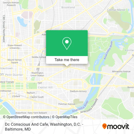 Dc Conscious And Cafe map
