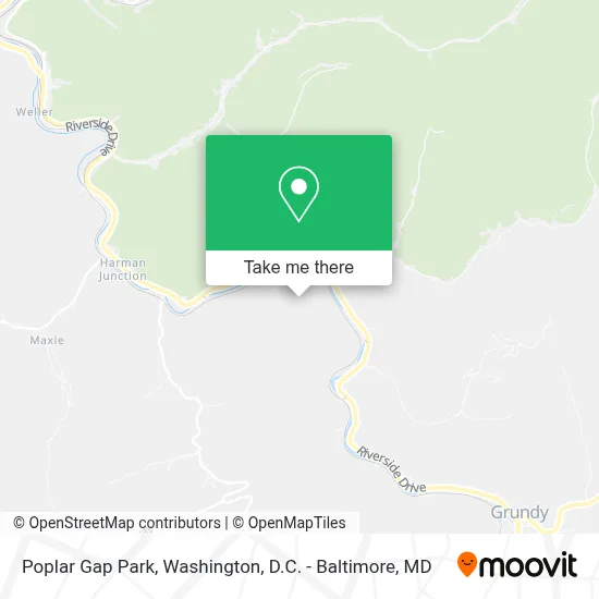 Poplar Gap Park map