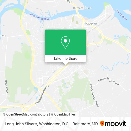 Long John Silver's map