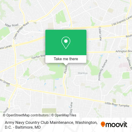 Army Navy Country Club Maintenance map