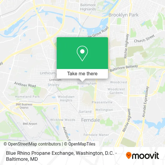 Blue Rhino Propane Exchange map