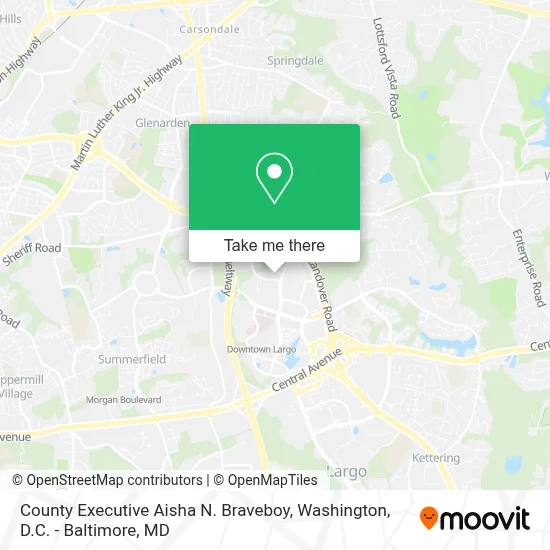 County Executive Aisha N. Braveboy map