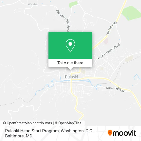 Pulaski Head Start Program map