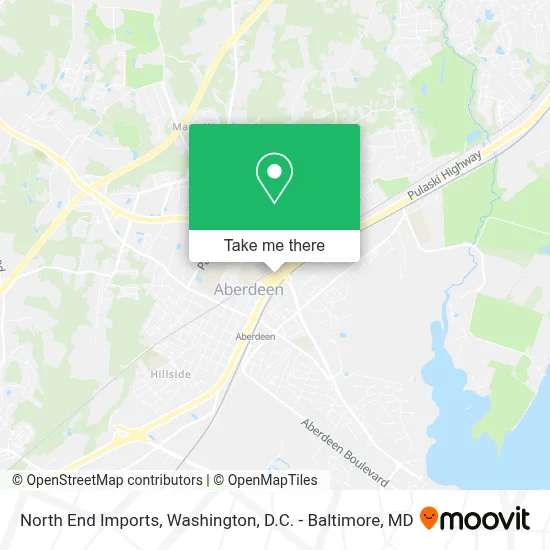 North End Imports map