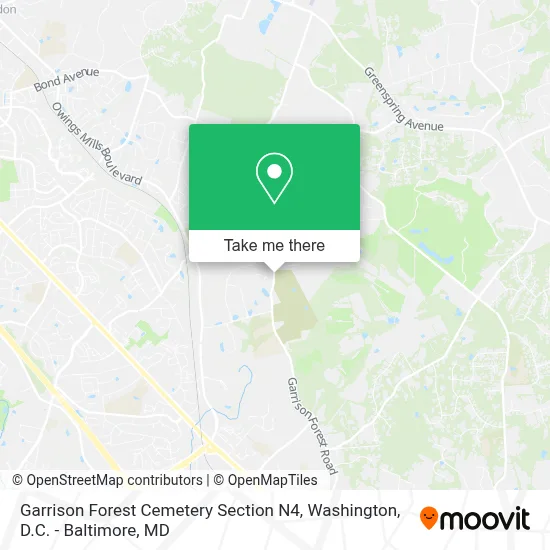 Garrison Forest Cemetery Section N4 map