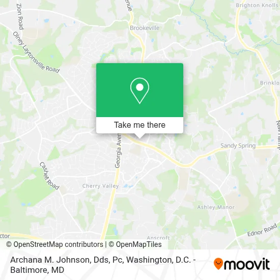 Archana M. Johnson, Dds, Pc map