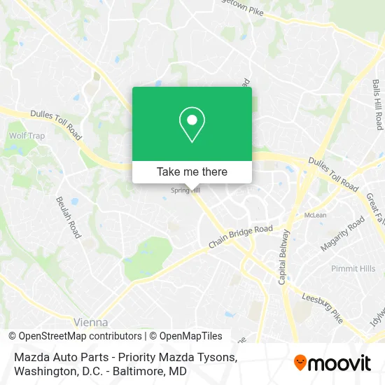 Mazda Auto Parts - Priority Mazda Tysons map
