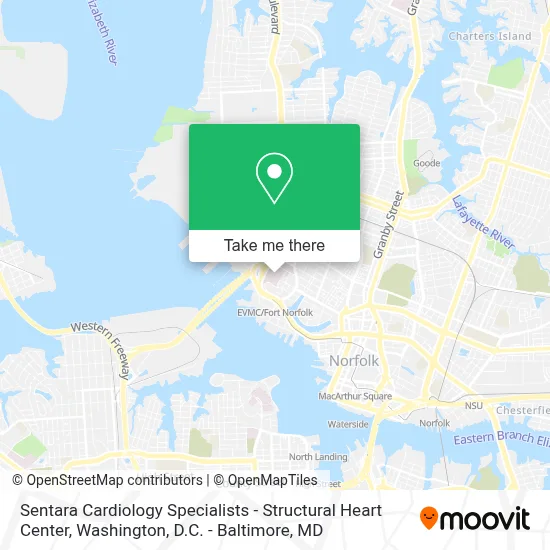 Sentara Cardiology Specialists - Structural Heart Center map