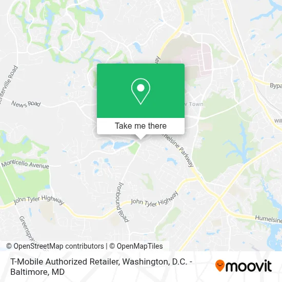 T-Mobile Authorized Retailer map