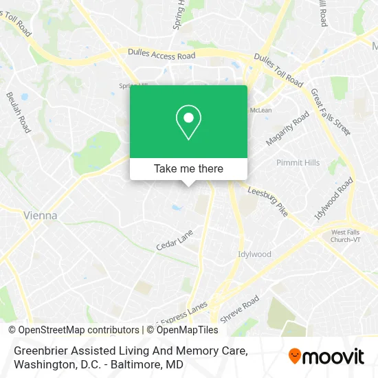 Greenbrier Assisted Living And Memory Care map
