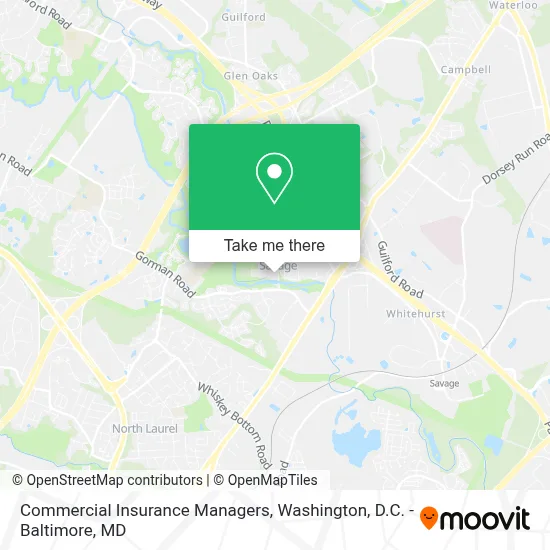 Commercial Insurance Managers map